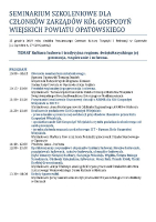 Seminarium Szkoleniowe dla Zarządu Kół Gospodyń Wiejskich Powiatu 0patowskiego